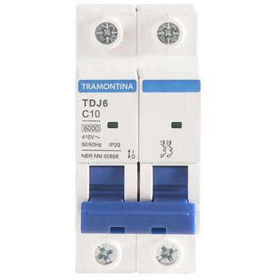 Minidisjuntor Tdj6ka 2 P 10 A Curva C Tramontina
