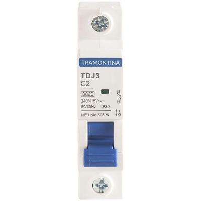 Minidisjuntor Tdj3ka 1 P 2 A Curva C Tramontina