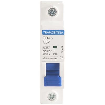 Minidisjuntor Tdj6ka 1 P 32 A Curva C Tramontina