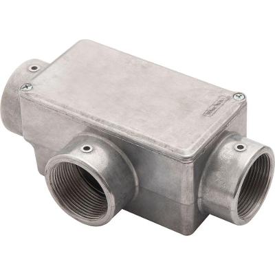 Condulete Fixo 1.1-4 Polegada Tipo "t" - Com Tampa - Rosca Bsp - Sem Pintura