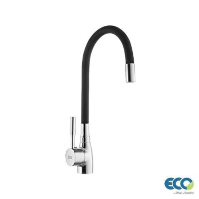 Torneira Monocomando Flexivel Eco Preta/Cromada