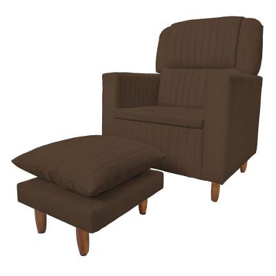 Poltrona Decorativa Paris Luxo Amamentação Bellamado Cor:marrom