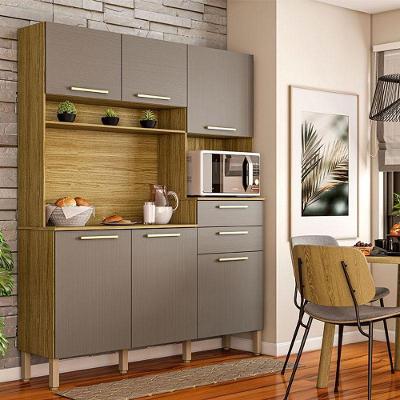 Cozinha Ambiente Montesa 6 Portas E 2 Gavetas Freijó Gris - Kits Paraná