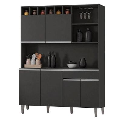 Armário Para Cozinha Ambiente Kit Alice Cinza Fosco - Ajl
