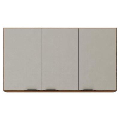 Armário Aéreo Para Cozinha Firenze 3 Portas Amêndola Touch Nude Prime Tx - Demóbile