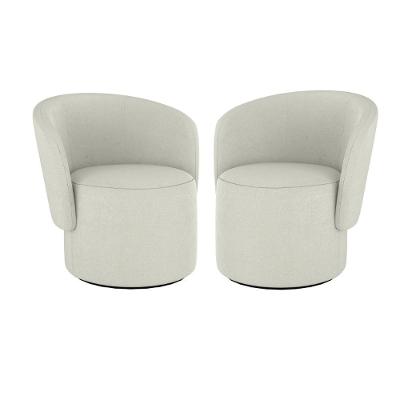 Kit 2 Cadeiras Poltronas Orgânica Blouclê Bege Balaqui Decor Cor: Boucle Bege