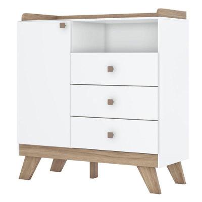 Cômoda Infantil Confete Branco Brilho Jequitibá - Henn