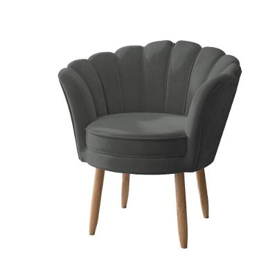 Cadeira Estofada Quarto Recepção Sala Salao Balaqui Decor Cor: Cinza