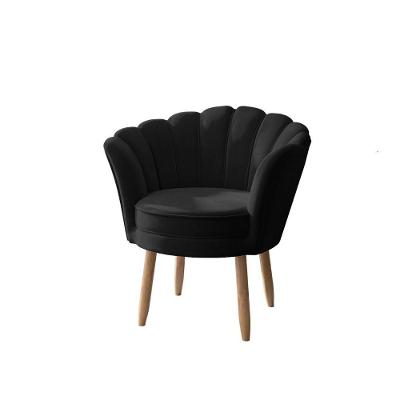 Poltrona Cadeira Escritório Decoraçao Recepção Salão Beleza Cor: Preto
