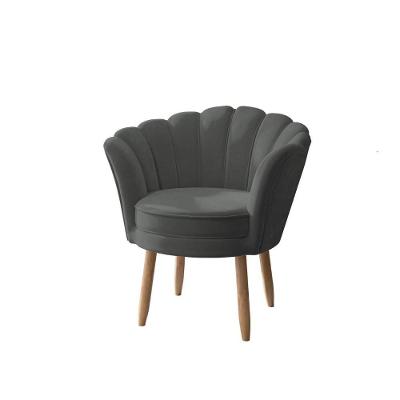 Poltrona Cadeira Escritório Decoraçao Recepção Salão Beleza Cor: Cinza