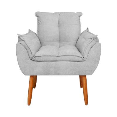 Poltrona Orgânica Bouclê Para Sala De Estar - Balaqui Decor Cor: Cinza