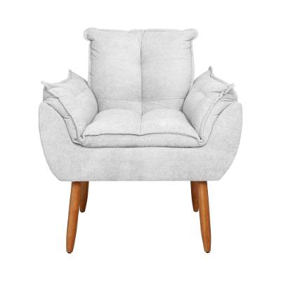 Poltrona Orgânica Bouclê Para Sala De Estar - Balaqui Decor Cor: Bege