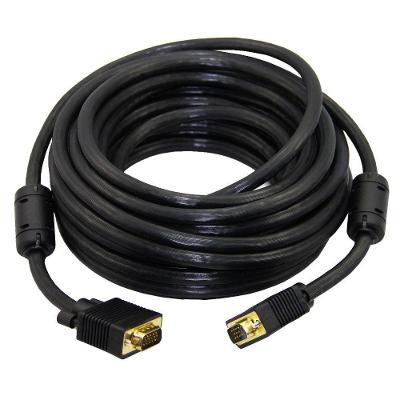 Cabo Nwt Para Monitor Vga Hd15m X Hd15m 25 Metros - Preto Com Filtro Sem Blister