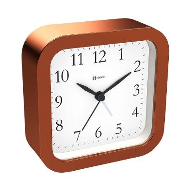 Relógio Despertador Herweg Quartz Sem Tic Tac Rosê Gold Fosco 2645-330 único