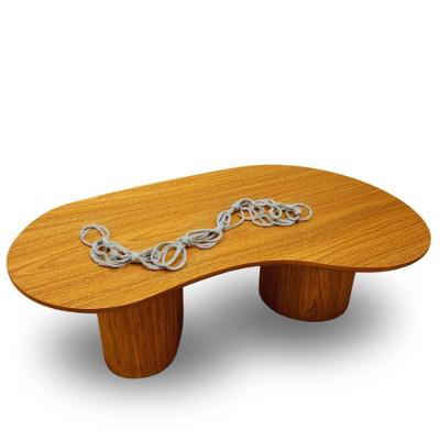 Mesa De Centro Orgânica Bean 90x60cm Freijo
