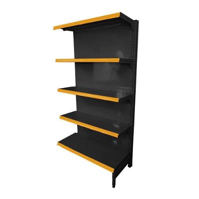 Gôndola Prateleira Preta 5 Níveis 40x30 New Plus 1,70 Parede Continuação Pe Amarelo - Sa Gôndolas