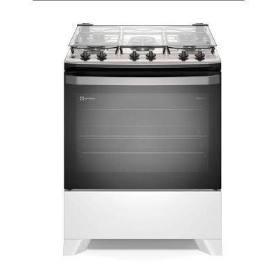 Fogão Fe5ib 5 Bocas Tripla Chama Mesa De Inox Electrolux Branco Bivolt