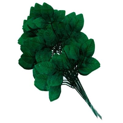 84 Ramos Decoração Arranjo Folhas De Rosa Artificial Planta Plástico 5 Galhos Cada 47cm