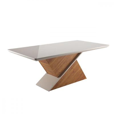 Mesa De Jantar Glamour 200x90cm Mel Blonde Off White Viero Mel/off White