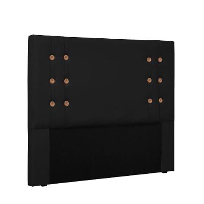 Cabeceira Gênova Para Cama Box Solteiro 90cm Corino Preto