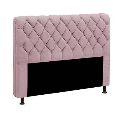 Cabeceira Estofada Fernanda 140 Cm Casal Veludo Rose Speciale Home Rose