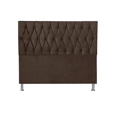 Cabeceira Paris 1,40 Cm Cama Box Casal Suede Marrom