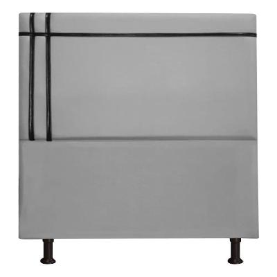 Cabeceira Royal 140cm Linho Fita Preta Shop Das Cabeceiras Grafite