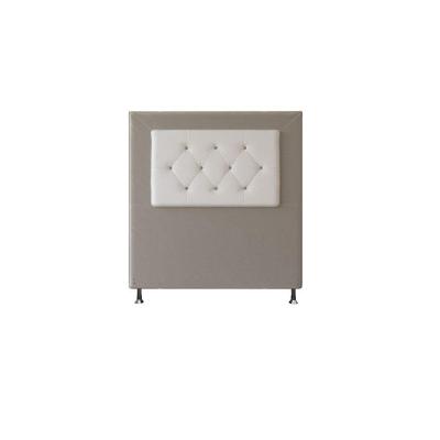 Cabeceira Havana 90cm Cama Box Solteiro Suede Bege