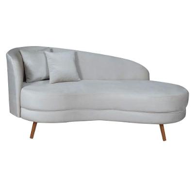 Chaise Longue Divã Emili 160cm Shop Das Cabeceiras Bege Marfim