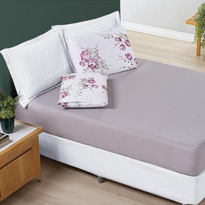 Jogo De Lençol Júlia Solteiro 2 Peças Micropercal 200 Fios Floral - Lilac