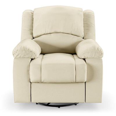 Poltrona Do Papai Reclinável Pietra Glider Giratória Usb Fh9 Pu Bege - Mpozenato