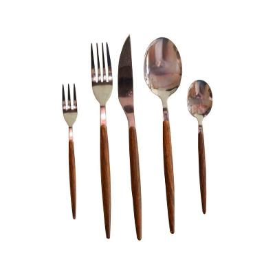 Faqueiro 30 Peças Em Inox Wooden Kenya