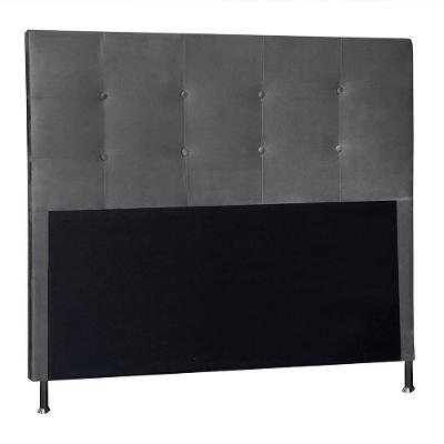 Cabeceira Berlim 90 Cm Para Cama Box Solteiro Suede Cinza