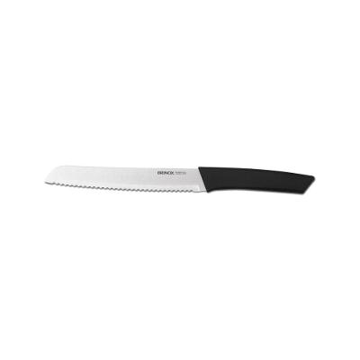 Faca P/ Pão 8 Polegadas Aço Inoxidável E Polipropileno Cor Preto Linha Versatile Brinox Preto