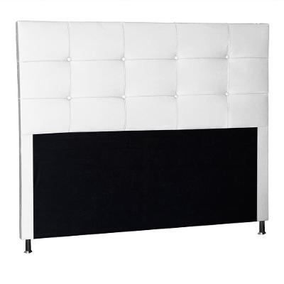 Cabeceira Roma 90 Cm Cama Box Solteiro Corino Branco