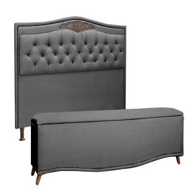 Cabeceira E Calçadeira Holanda 90cm Shop Das Cabeceiras Trovão