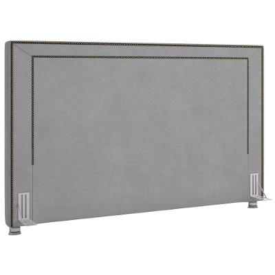 Cabeceira Cama Box Casal 195 Cm P05 Berlim Veludo Cinza