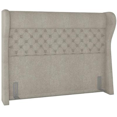 Cabeceira Cama Box Queen 160 Cm P05 Madrid Bouclê Creme - Lyam Decor
