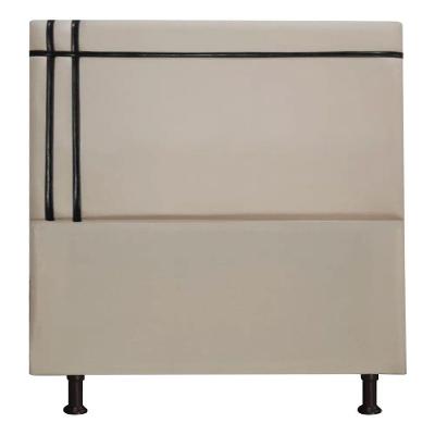 Cabeceira Royal 140cm Linho Fita Preta Shop Das Cabeceiras Capuccino