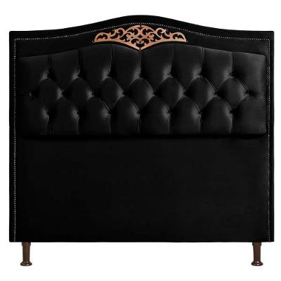 Cabeceira Holanda 195cm King Estofada Shop Das Cabeceiras Preto