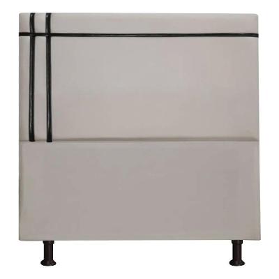 Cabeceira Royal 140cm Linho Fita Preta Shop Das Cabeceiras Carvalho
