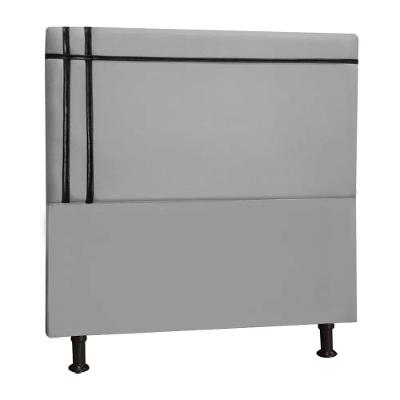 Cabeceira Royal 160cm Linho Fita Preta Shop Das Cabeceiras Grafite