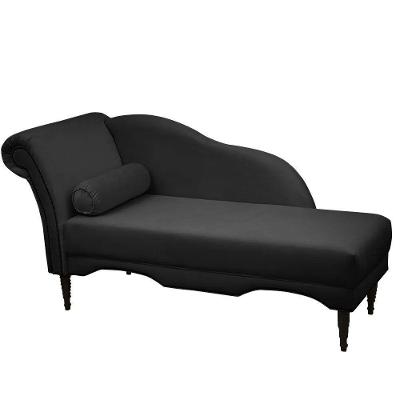 Chaise Longue Divã Copenhagen 160cm Shop Das Cabeceiras Preto