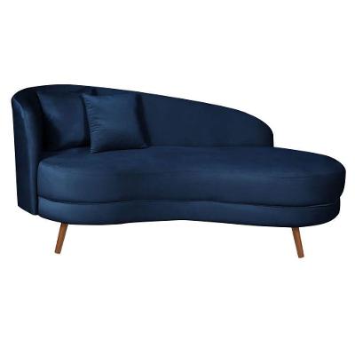 Chaise Longue Divã Emili 160cm Shop Das Cabeceiras Azul
