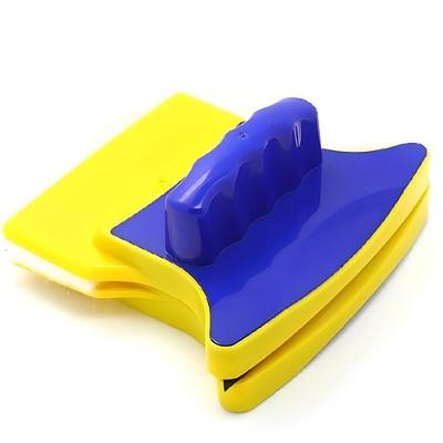 Limpa Vidro Magnético Amarelo Limpeza Pelos Dois Lados Escova Rodo Para Janelas Aquários Box