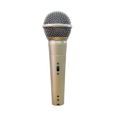 Microfone Leson Ls-58 Metalico Champanhe Cardioide Cabo 5 Metros