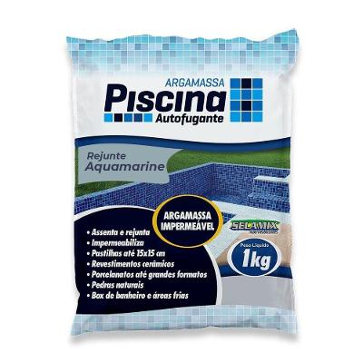 Rejunte Piscina Impermeável Cor Aquamarine 1kg