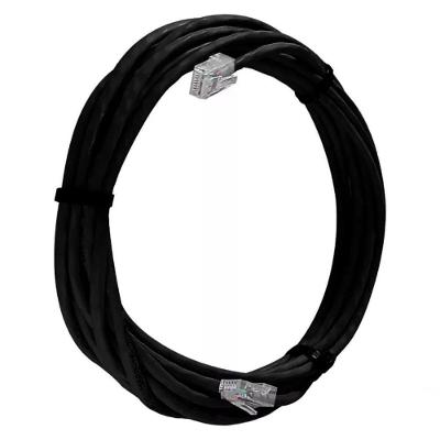 Cabo De Rede Cat 5e Mpt Interno E Externo 10 Metros U/utp 4p X 24awg | Preto Com Conectores
