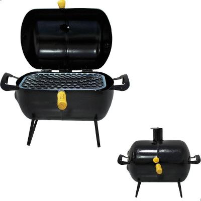 Churrasqueira Bafo Pequena Com Grelha Para Churrasco Preto