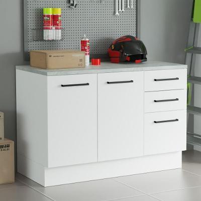 Balcão Multiuso 120cm 2 Portas 3 Gav Branco Agata Madesa